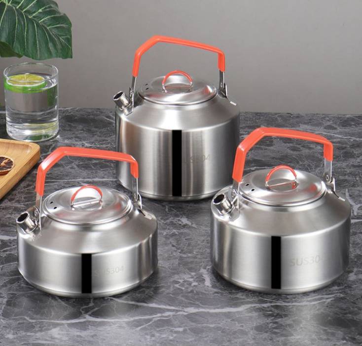 Чайник походный, 1,5 л, из нержавеющей стали SUS304