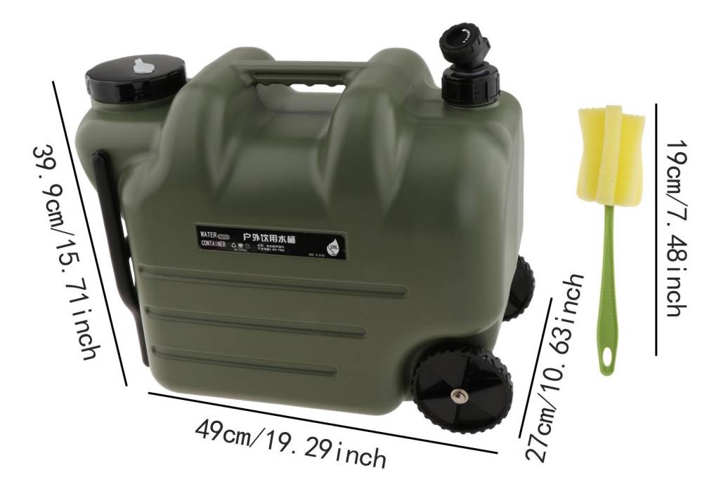 Канистра для воды с ручкой и колесами, 28 л