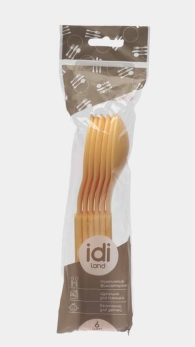 Комплект пластиковых ложек для пикника, 6 шт.