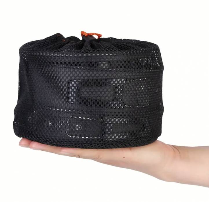 Набор кемпинговой посуды на 2 персоны (2 кастрюли, чайник, столовые приборы, 2 термостакана)