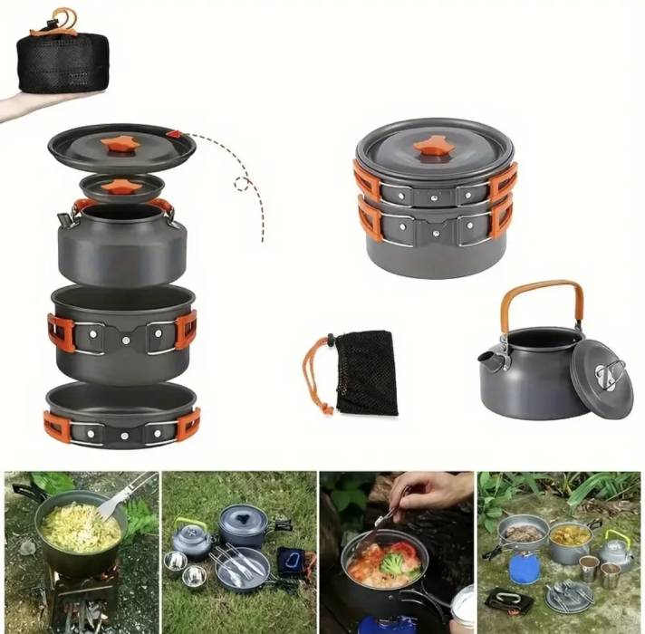 Набор кемпинговой посуды на 2 персоны, чехол