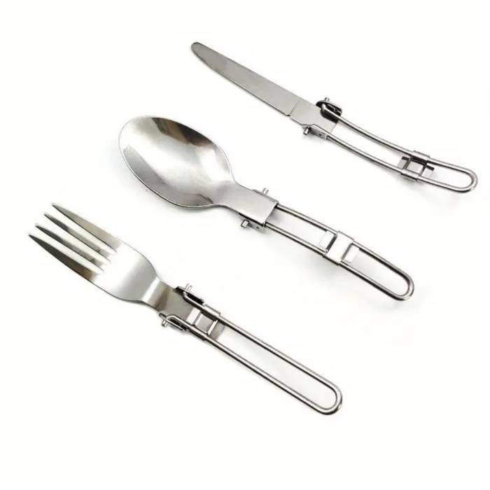  Набор туриста 3в1 в чехле: нож, вилка, ложка