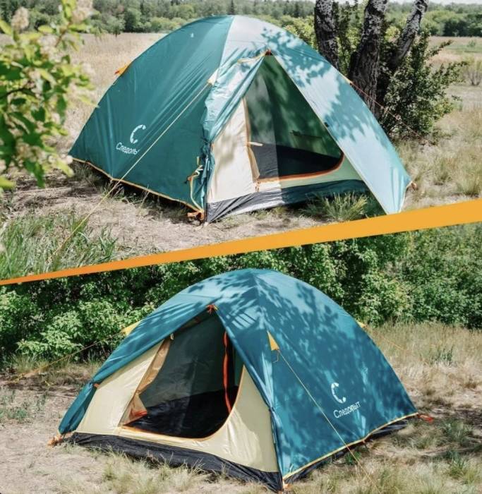 Палатка летняя двухслойная 