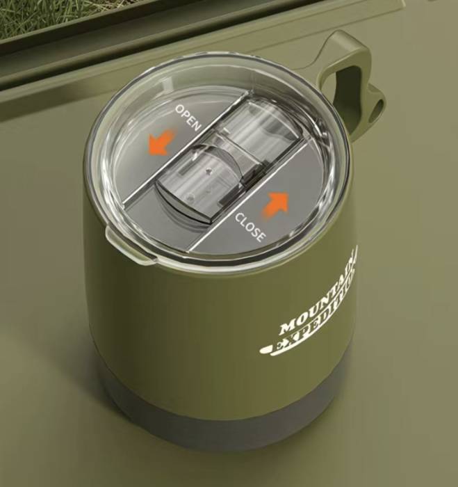 Походная пластиковая кружка Mountain Expedition,  с крышкой