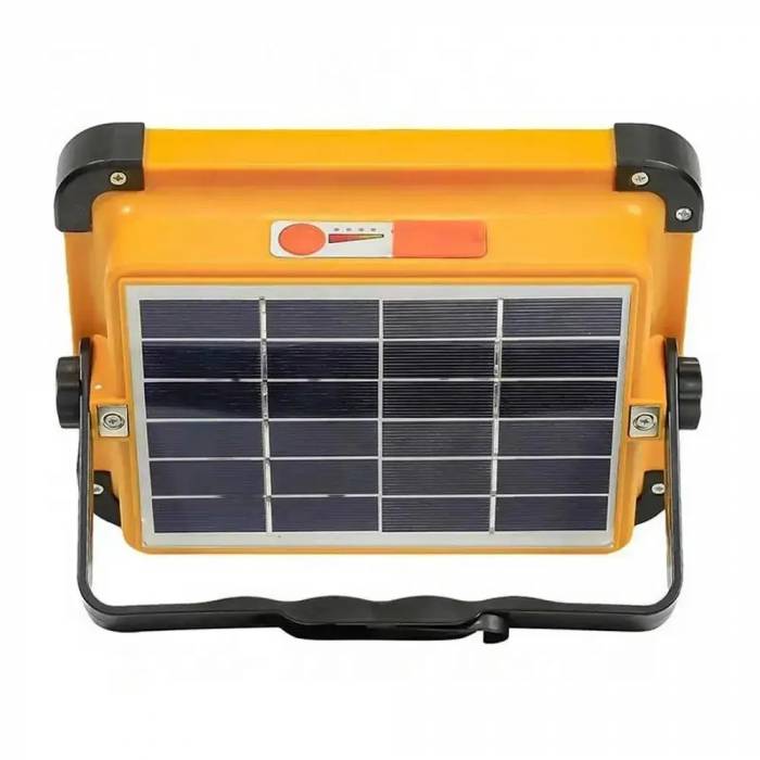 Портативный фонарь-прожектор с солнечной батареей с павербанком