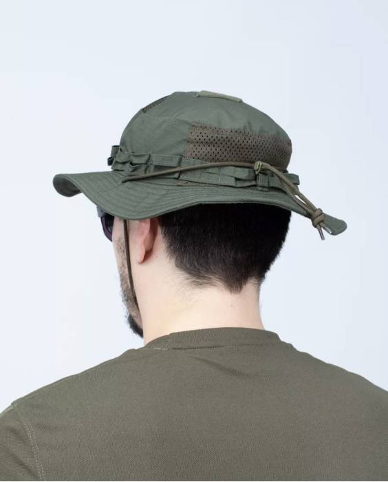 Тактическая шляпа-панама с сетчатыми вставками для вентиляции